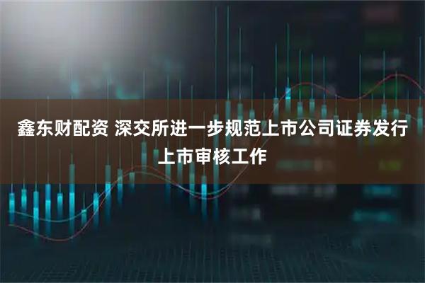 鑫东财配资 深交所进一步规范上市公司证券发行上市审核工作