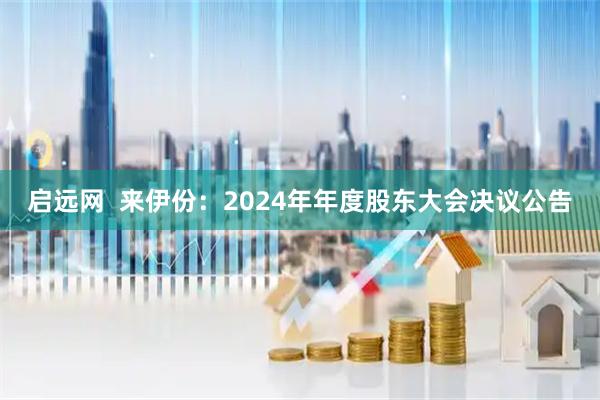 启远网  来伊份：2024年年度股东大会决议公告